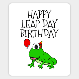 Happy Leap Day Birthday Frog 29 Feb 2024 Magnet